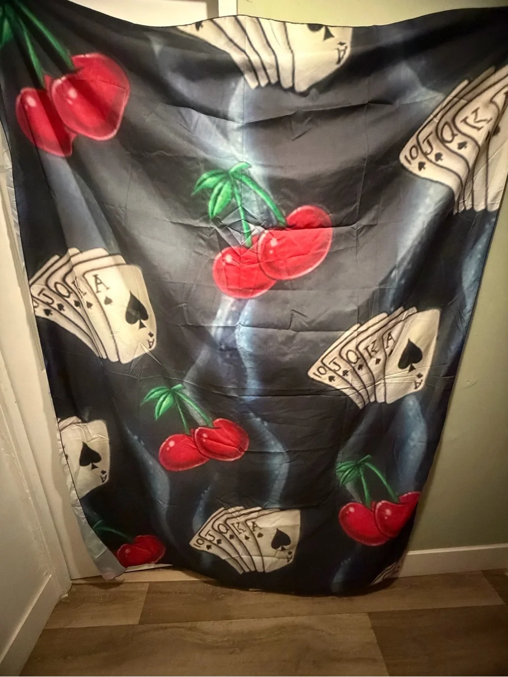 Black Cherry & Playing Cards tapestry